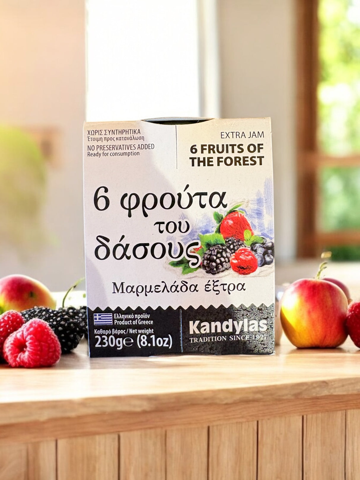 Kandylas Fruit of the Forest Jam - Authentic Greek Mixed Berry Preserve 8.1oz
