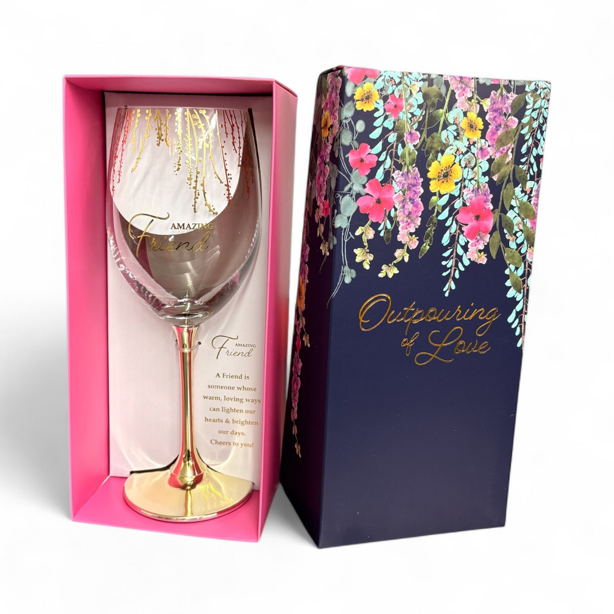 Amazing Friend Wine Glass (1 glass)– Outpouring of Love Collection