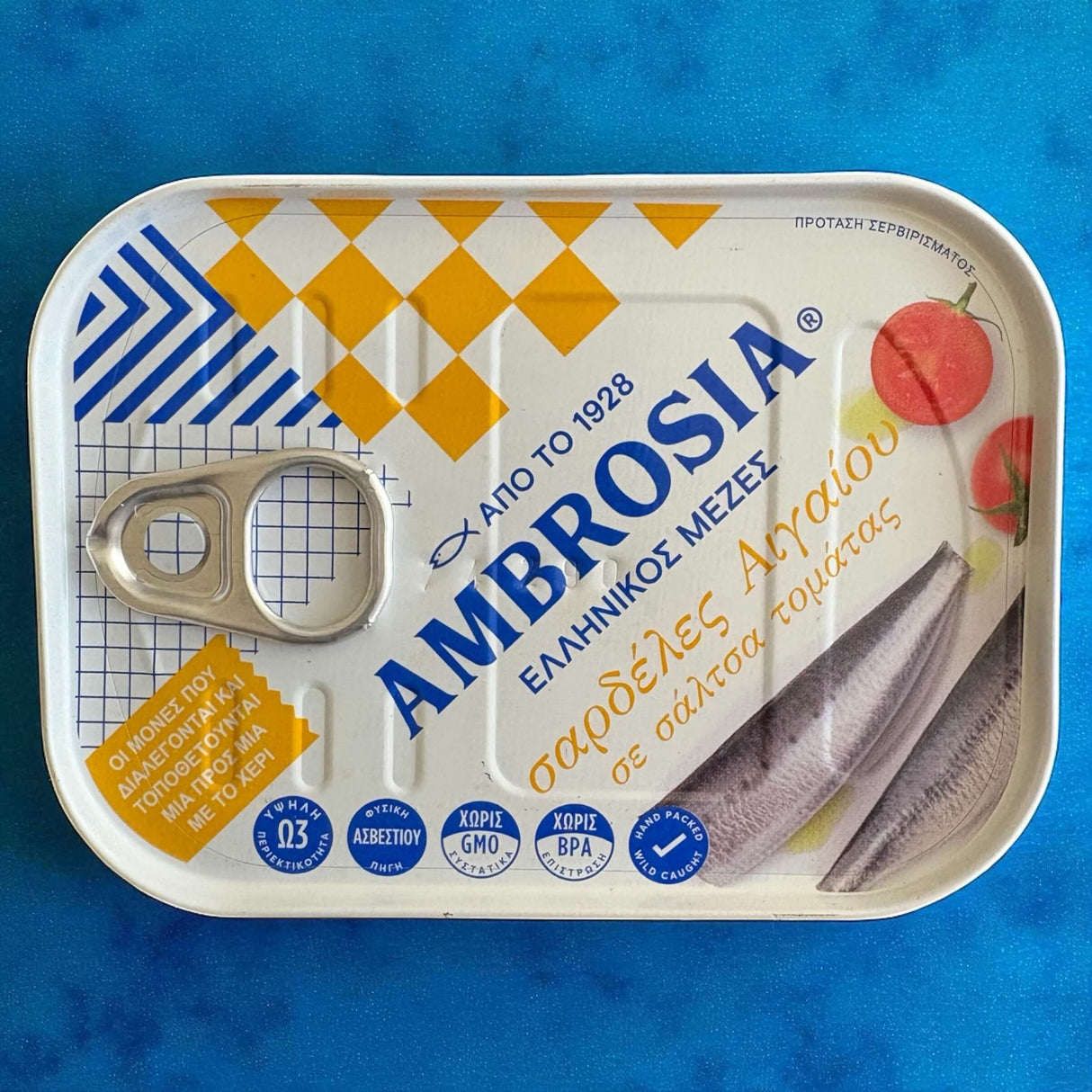 Ambrosia Aegean Sardines in Tomato Sauce (105g)