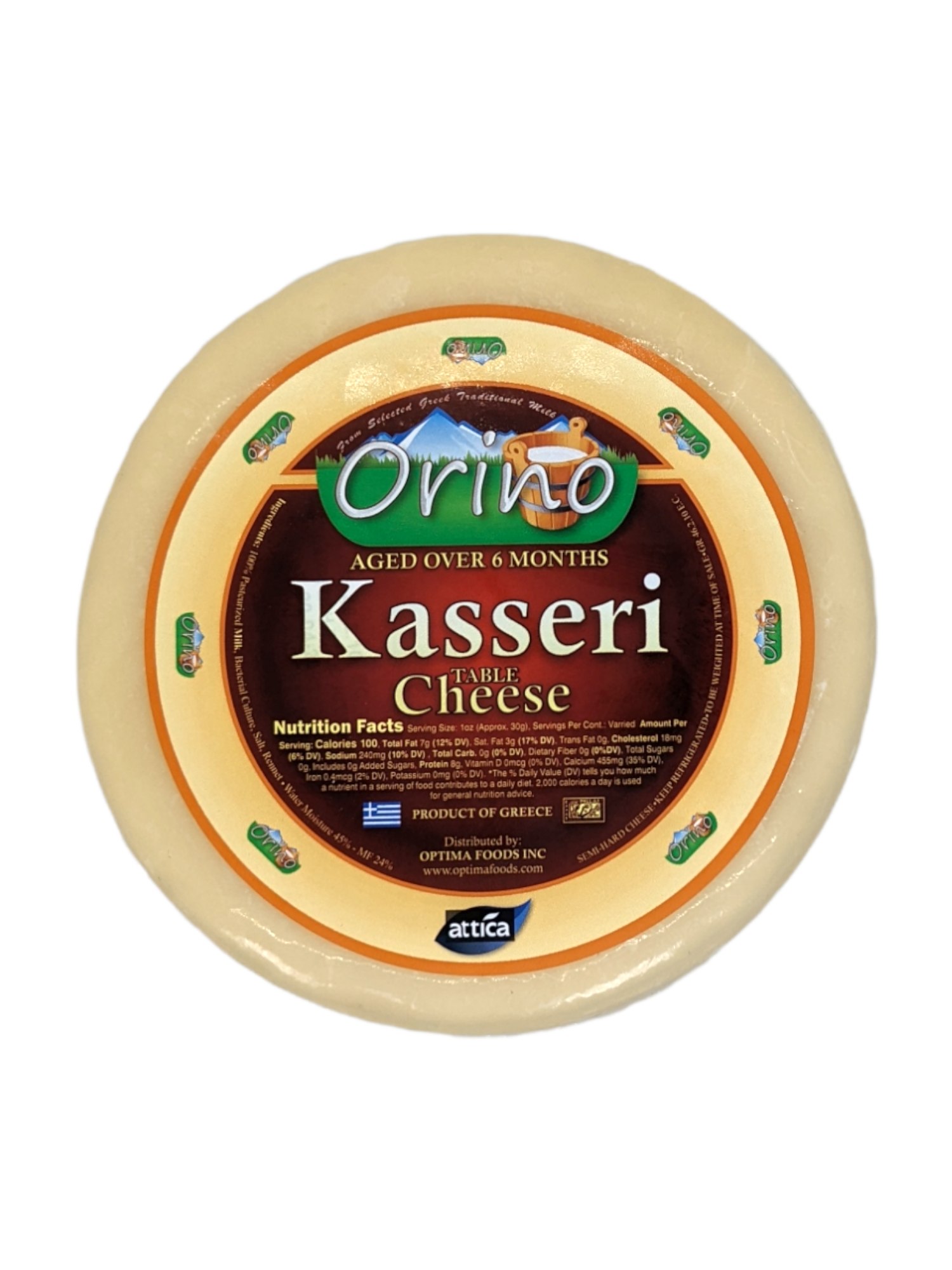Orino Kasseri Cheese approx. 2 lbs wheel - 3 pack