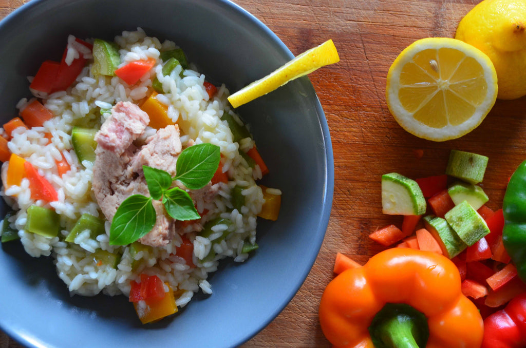risotto with tuna and veggies