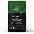 Front of MOKA Origins Guatemala organic medium roast whole bean coffee bag