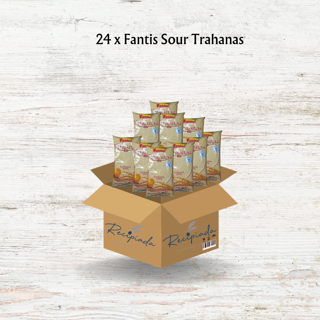 Fantis Sour Trahanas 24-Pack - Authentic Greek Delight, 1 lb Bags - Bulk Savings!