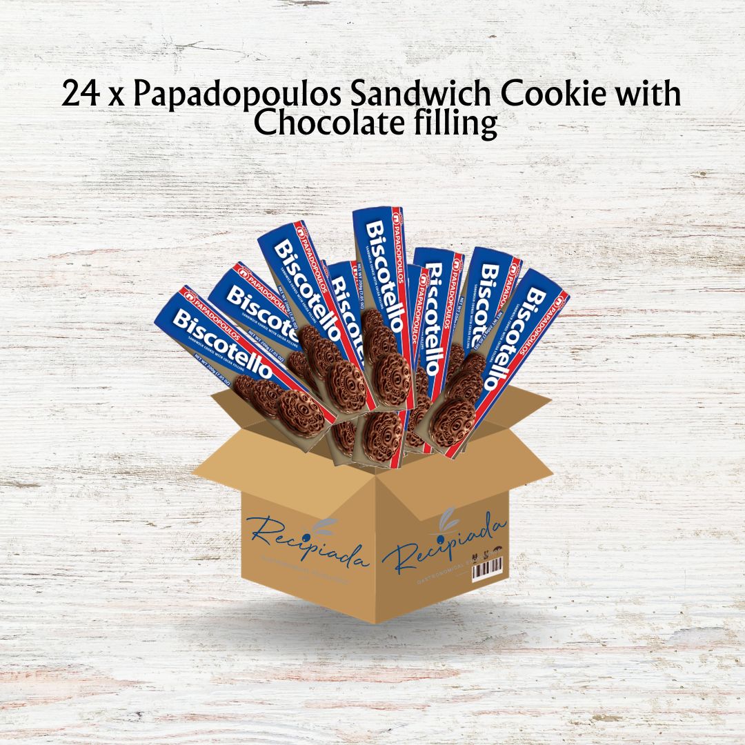 Papadopoulos Sandwich Cookies 24-Pack - 7oz Each - Bulk Savings for Ultimate Sweet Bliss!