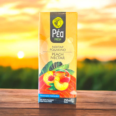 Rea Peach Nectar 8.45oz 3-pack – Refreshing Greek Peach Drink