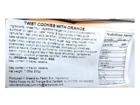 Experience a Taste of Greece with Our Zesty Orange Cookies - 7oz