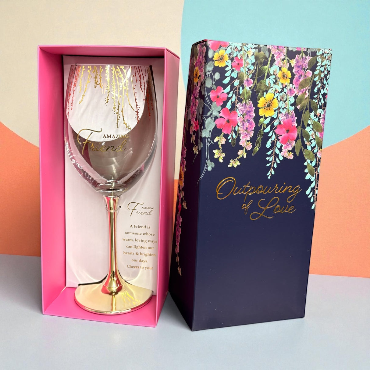 Amazing Friend Wine Glass (1 glass)– Outpouring of Love Collection