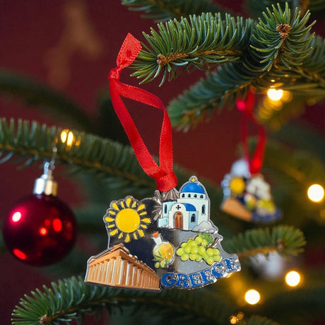 Greece Christmas Ornament