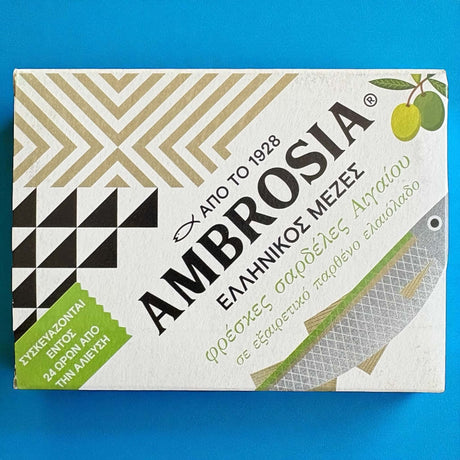 Ambrosia Fresh Aegean Sea Sardines in Extra Virgin Olive Oil (95g)
