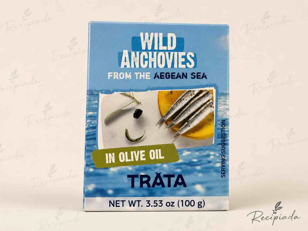 Trata Wild Anchovies in Olive Oil – Aegean Sea (100g)