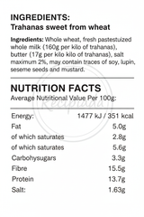 Nutrition Facts and Ingredients Label with Recipiada Watermark