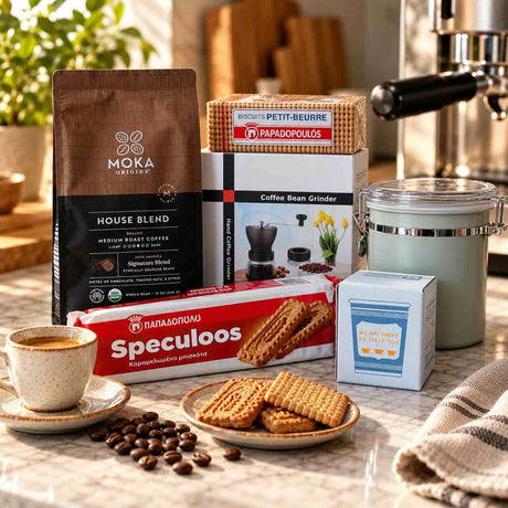 Ultimate Espresso Coffee Experience Bundle | Grinder, Coffee & Biscuits