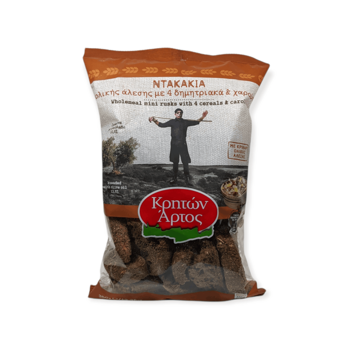 Kriton artos mini rusks with 4 cereals and carob